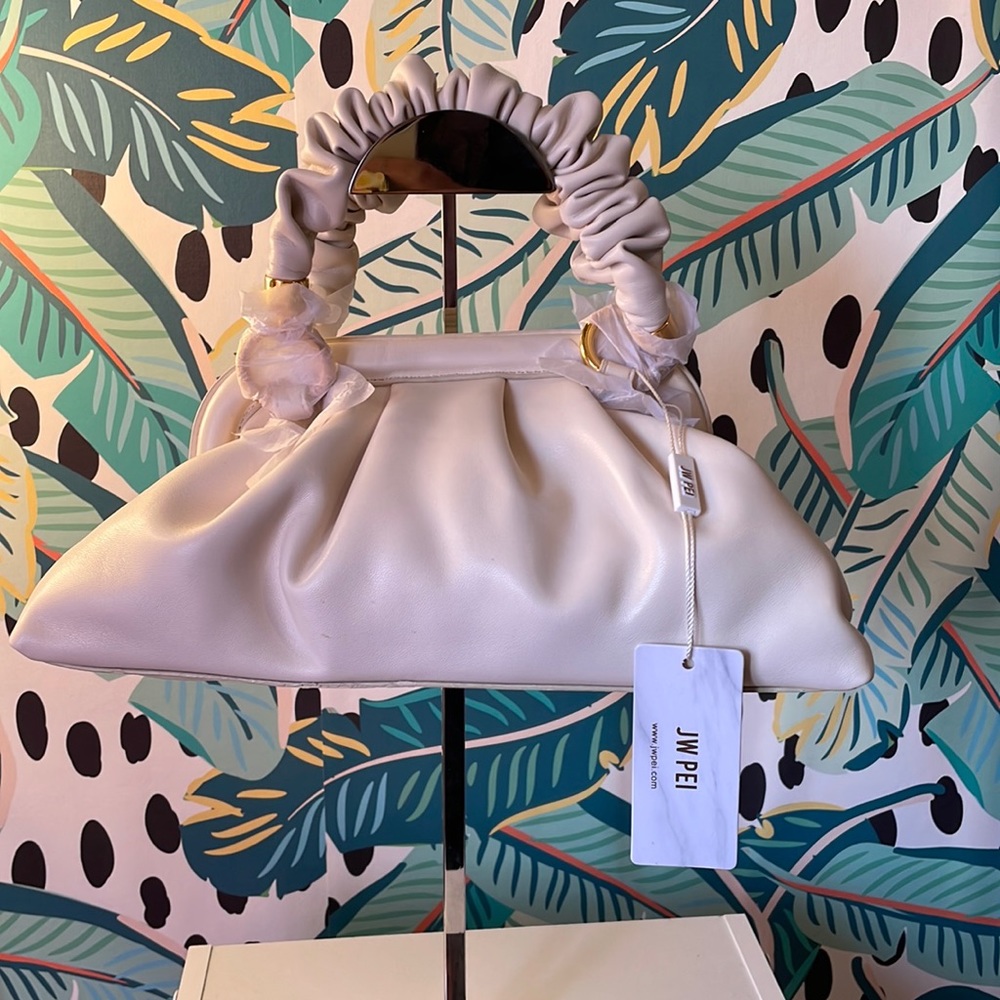 JW Pei Cream Top Handle Purse- NWT